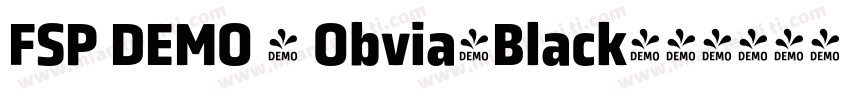 FSP DEMO - Obvia-Black字体转换